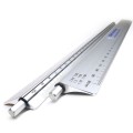 Aluminium ruler with advertising print with 7 scales for mechanical engineering or architecture
