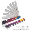 Fan reduction ruler in aluminium composite cover / screen printing or UV printing possible