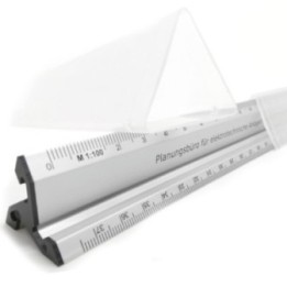 Aluminium Triangular Scale Ruler with Logo | 6-Scale Promotional Ruler