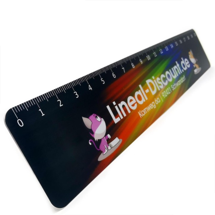 Flat Aluminium Promotional Rulers 1 mm | Custom Printed