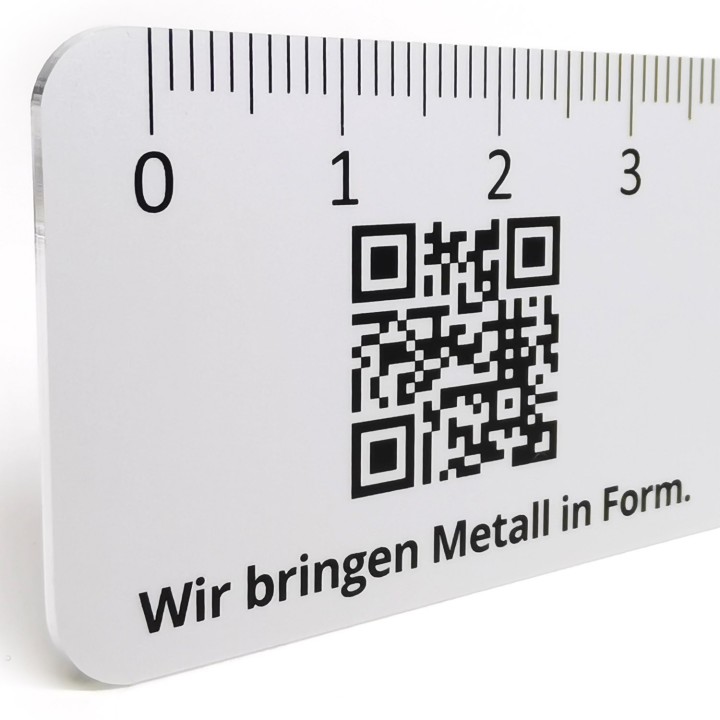 Flat Aluminium Promotional Rulers 1 mm | Custom Printed