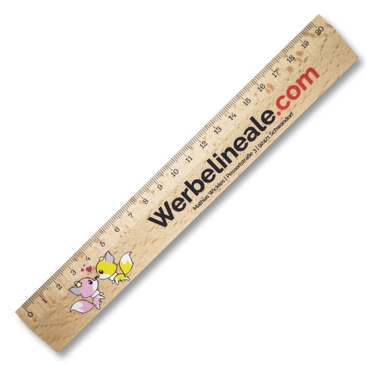 Hornbeam Wooden Rulers | Custom Printed Promotional Rulers