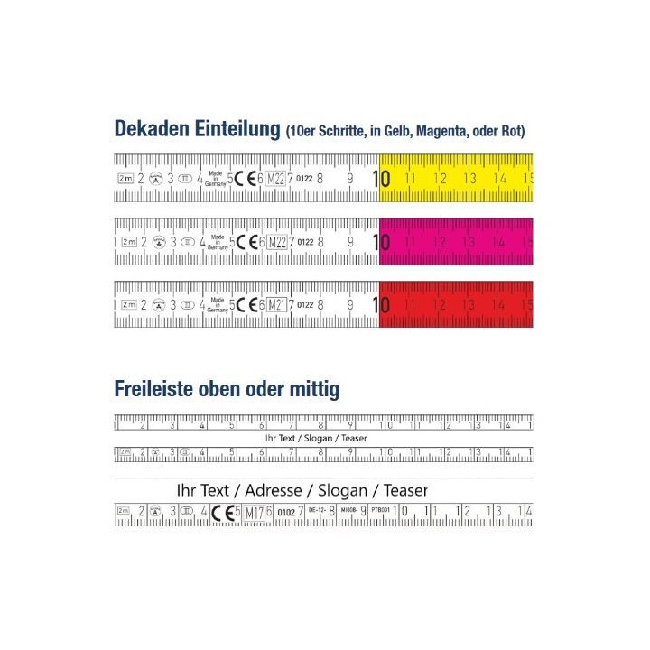 KARE 4.0 Werbezollstock | Zollstock mit 90° Funktion