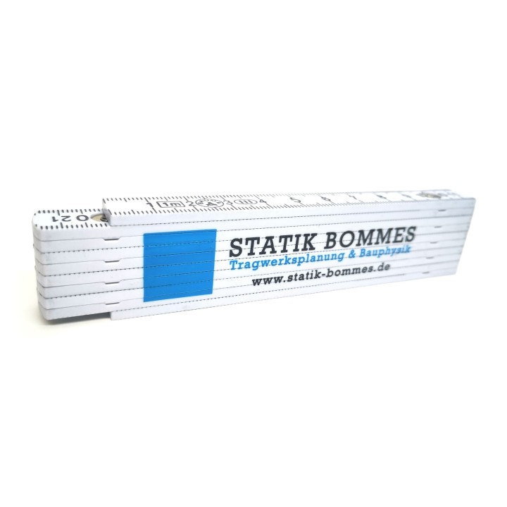 2-colour screen print on a 1-metre plastic promotional folding rule