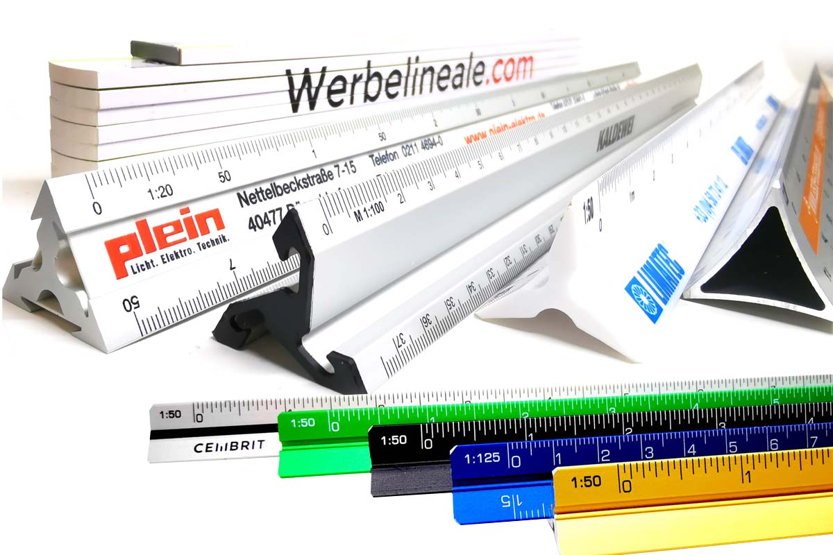 Dreikantlineale Werbegeschenk für Architektur